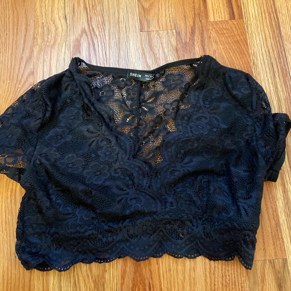 Black lace top